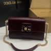 Dolce & Gabbana Lizard Print Bag-Purple-25cm with original box