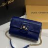 Dolce & Gabbana Lizard Print Bag-Blue-25cm with original box
