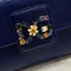 Dolce & Gabbana Lizard Print Bag-Blue-25cm with original box