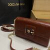 Dolce & Gabbana Lizard Print Bag-Red-25cm with original box