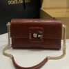 Dolce & Gabbana Lizard Print Bag-Red-25cm with original box