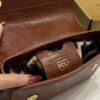 Dolce & Gabbana Lizard Print Bag-Red-25cm with original box