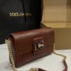 Dolce & Gabbana Lizard Print Bag-Red-25cm with original box