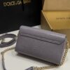Dolce & Gabbana Lizard Print Bag-Gray-25cm with original box