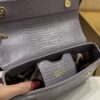 Dolce & Gabbana Lizard Print Bag-Gray-25cm with original box