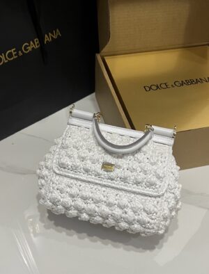Dolce & Gabbana Cloud Bag-White-19cm with original box