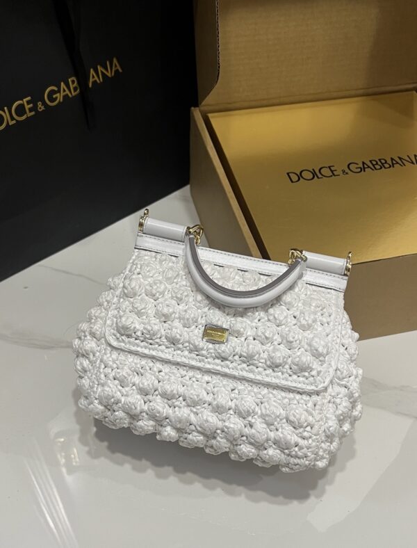 Dolce & Gabbana Cloud Bag-White-20cm with original box