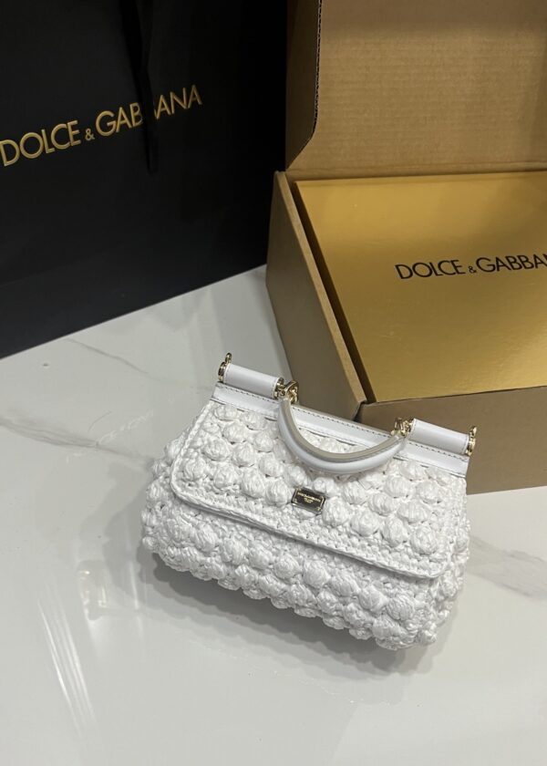 Dolce & Gabbana Cloud Bag-White-19cm with original box