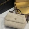 Dolce & Gabbana Lamb's Wool Bag-White-25cm with original box