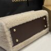 Dolce & Gabbana Lamb's Wool Bag-White-25cm with original box