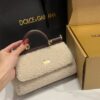 Dolce & Gabbana Lamb's Wool Bag-White-19cm with original box