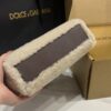 Dolce & Gabbana Lamb's Wool Bag-White-19cm with original box
