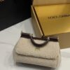 Dolce & Gabbana Lamb's Wool Bag-White-19cm with original box