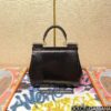 Dolce & Gabban Lizard Pattern Sicilian Women's Bag-Black-20cm with original box free shipping