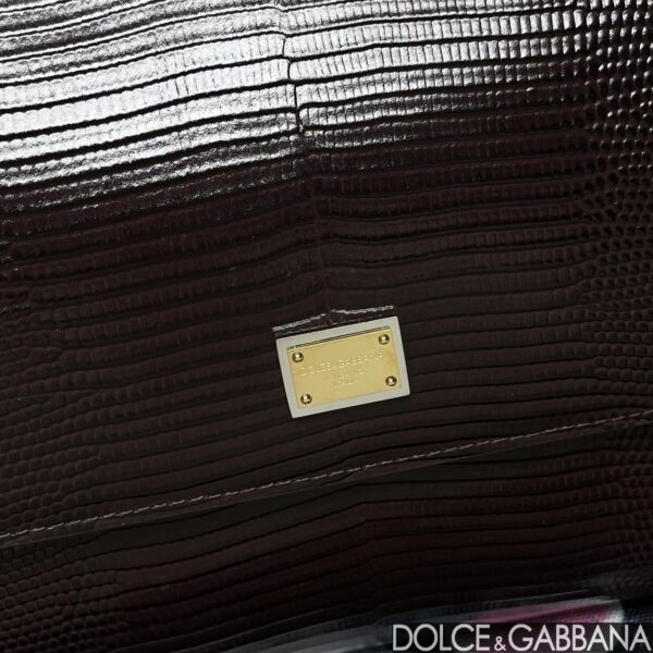 Dolce & Gabban Lizard Pattern Sicilian Women's Bag-Purple-20cm with original box free shipping