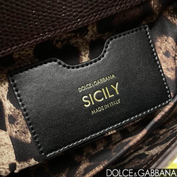 Dolce & Gabban Lizard Pattern Sicilian Women's Bag-Purple-20cm with original box free shipping