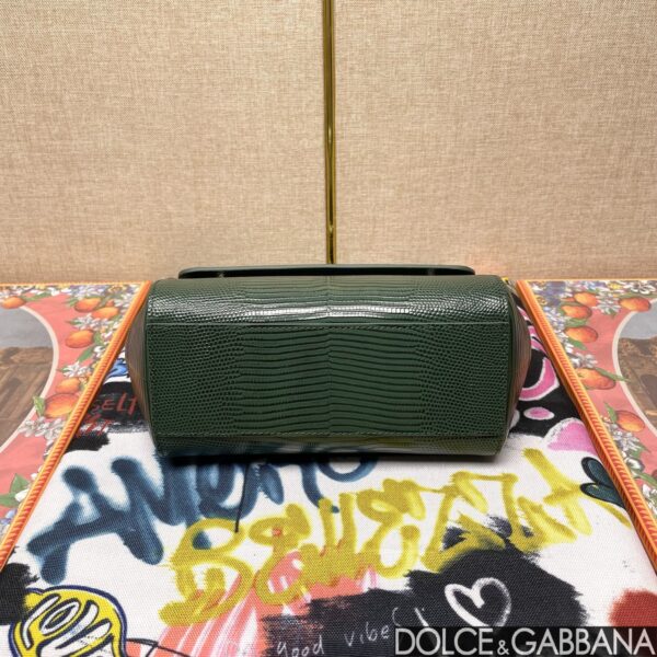 Dolce & Gabban Lizard Pattern Sicilian Women's Bag-Green-20cm with original box free shipping