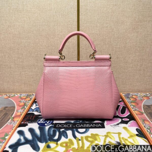 Dolce & Gabban Lizard Pattern Sicilian Women's Bag-Pink-20cm with original box free shipping