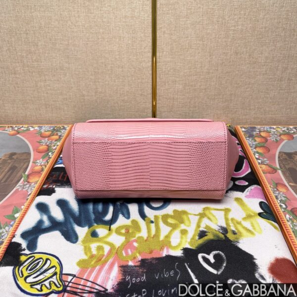 Dolce & Gabban Lizard Pattern Sicilian Women's Bag-Pink-20cm with original box free shipping