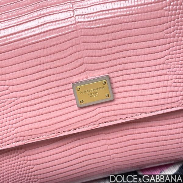 Dolce & Gabban Lizard Pattern Sicilian Women's Bag-Pink-20cm with original box free shipping