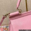 Dolce & Gabban Lizard Pattern Sicilian Women's Bag-Pink-20cm with original box free shipping