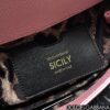 Dolce & Gabban Lizard Pattern Sicilian Women's Bag-Pink-20cm with original box free shipping