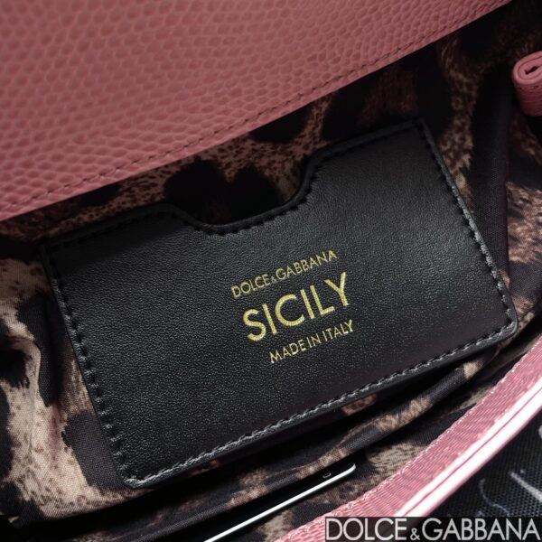Dolce & Gabban Lizard Pattern Sicilian Women's Bag-Pink-20cm with original box free shipping