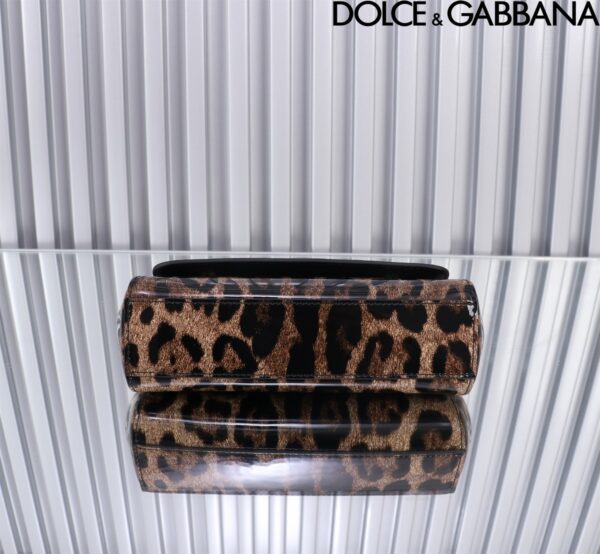 Dolce & Gabban Leather Smooth Leopard Print Women's Bag-18cm  with original box free shipping