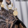 Dolce & Gabban Leather Smooth   Leopard Print Women's Bag-25cm with original box free shipping