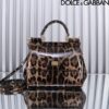 Dolce & Gabban Leather Smooth Leopard Print Women's Bag-20cm with original box free shipping
