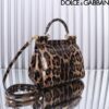 Dolce & Gabban Leather Smooth Leopard Print Women's Bag-20cm with original box free shipping
