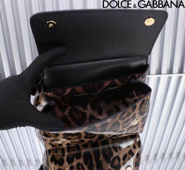 Dolce & Gabban Leather Smooth Leopard Print Women's Bag-20cm with original box free shipping