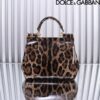 Dolce & Gabban Leather Smooth Leopard Print Women's Bag-20cm with original box free shipping
