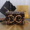 Dolce & Gabban Leopard Print Crystal  Sicily Bag-21cm with original box free shipping