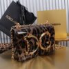 Dolce & Gabban Leopard Print Crystal  Sicily Bag-21cm with original box free shipping