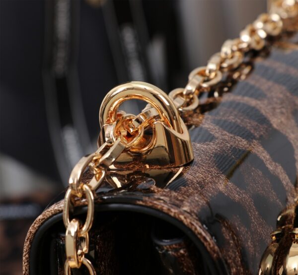 Dolce & Gabban Leopard Print Crystal  Sicily Bag-21cm with original box free shipping