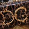 Dolce & Gabban Leopard Print Crystal  Sicily Bag-21cm with original box free shipping