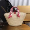 Dolce & Gabbana woven rattan bag for beach use-red 28cm with original logo box