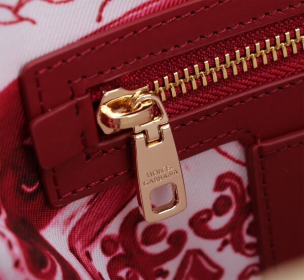Dolce & Gabbana woven rattan bag for beach use-red 28cm with original logo box