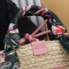Dolce & Gabbana woven rattan bag for beach use-pink 28cm with original logo box
