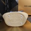 Dolce & Gabbana woven rattan bag for beach use-white 28cm with original logo box