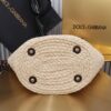 Dolce & Gabbana woven rattan bag for beach use-black 28cm with original logo box