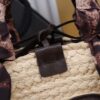 Dolce & Gabbana woven rattan bag for beach use-white 28cm with original logo box