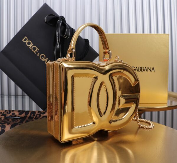 New💥 Dolce & Gabban Logo box - Small box-Smooth Gold-20cm