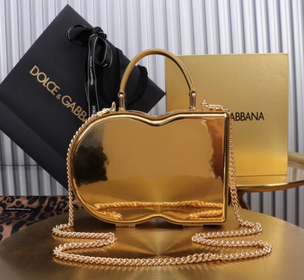 New💥 Dolce & Gabban Logo box - Small box-Smooth Gold-20cm