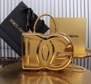 New💥 Dolce & Gabban Logo box - Small box-Smooth Gold-20cm