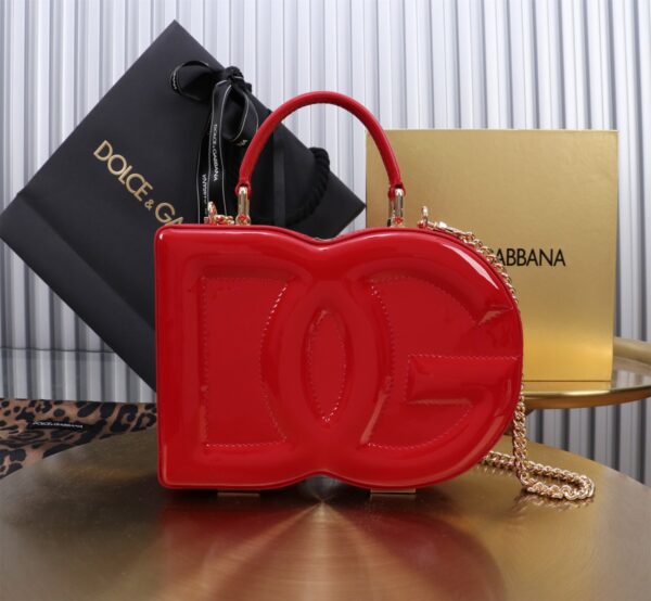 New💥 Dolce & Gabban Logo box - Small box-Smooth Red-20cm with original box
