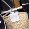 Dolce & Gabbana woven rattan bag for beach use-white 28cm with original logo box