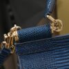 Dolce & Gabban Lizard Pattern Sicilian Women's Bag-Blue-20cm with original box free shipping