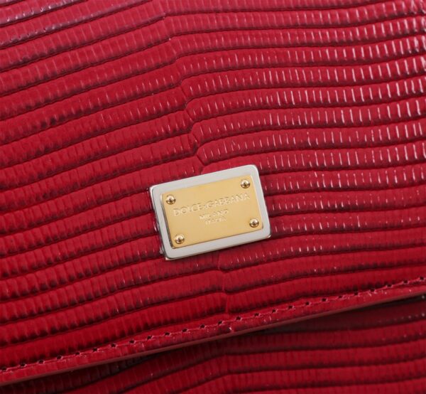 Dolce & Gabban Lizard Pattern Sicilian Women's Bag-Blue-20cm with original box free shipping